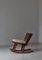 Rocking Chair in Sheepskin & Pine from Svensk Hemslöjd, Sweden, 1920s 5