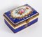 Antique Royal Blue Ormolu Mounted Casket Box from Limoges, 19h Century 17