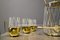 Mid-Century Brass & Glass Punch Set 3