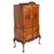 Vintage Burr Walnut Dry Bar Cabinet, 1950s 1