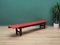 Danish Red Eco Leather Bench, 1990s 4