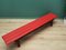 Danish Red Eco Leather Bench, 1990s 5