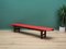 Danish Red Eco Leather Bench, 1990s 3