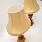 Lampade da tavolo vintage in legno dorato, 1950, set di 2, Immagine 4