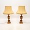 Vintage Gilt Wood Table Lamps, 1950, Set of 2, Image 3