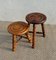 French Tripod Turned Wood Stools in the style of Charles Dudouyt, 1960s, Set of 2, Image 6