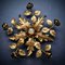 Italian Gold Flush Mount Ceiling Lamp with Roses and Acanthus Leaves 1