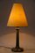 Art Deco Marble Table Lamp with Brass Parts and Fabric Shade, Vienna, 1920s, Image 11