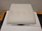 French White Leather & Beech Ottoman from Roche Bobois, 2000s 5