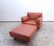 Vintage Lounge Chair with Stool in Cognac Leather by Pierluigi Cerri for Poltrona Frau, 1996, Set of 2 1