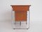 Modernist Tubular Steel and Cherry Wood Desk With Blue Laminate Top, Image 6