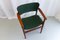 Danish Modern Teak Armchair with Green Wool Upholstery, 1960s, Image 13