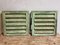Antique Louvre Shutters in Moss Green, 1920s, Set of 2 10