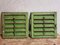 Antique Louvre Shutters in Moss Green, 1920s, Set of 2 14