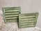 Antique Louvre Shutters in Moss Green, 1920s, Set of 2 8