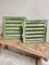 Antique Louvre Shutters in Moss Green, 1920s, Set of 2 4