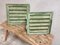 Antique Louvre Shutters in Moss Green, 1920s, Set of 2 2