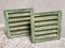 Antique Louvre Shutters in Moss Green, 1920s, Set of 2, Image 1