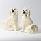 Antique Staffordshire Mantle Dog Figurines with Glass Eyes, 1890s, Set of 2, Image 5