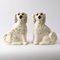 Antike Staffordshire Mantle Hundefiguren mit Glasaugen, 1890er, 2er Set 2