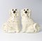 Antique Staffordshire Mantle Dog Figurines with Glass Eyes, 1890s, Set of 2 1