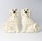 Antique Staffordshire Mantle Dog Figurines with Glass Eyes, 1890s, Set of 2, Image 1