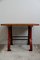 Industrial Dining Table with Cast Iron Legs 16