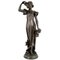 Jugendstil Bronze Skulptur Dame aus Bronze & Marmor von Adolpho Cipriani, 1900er 1