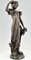 Jugendstil Bronze Skulptur Dame aus Bronze & Marmor von Adolpho Cipriani, 1900er 4