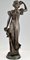 Sculpture Dame Art Nouveau en Bronze en Bronze et Marbre par Adolpho Cipriani, 1900s 3