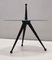 Tripod Beech and Glass Side Table in the style of Cesare Lacca, Italy, 1980s 6