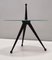 Tripod Beech and Glass Side Table in the style of Cesare Lacca, Italy, 1980s, Image 6