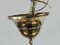 Hexagonal Hanging Light in Brass and Smoke Glass, 1970s 14