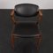 Model 42 Chair in Rosewood and Black Aniline Leather, Denmark, 1960s 10