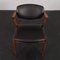 Model 42 Chair in Rosewood and Black Aniline Leather, Denmark, 1960s, Image 10