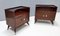 Vintage Wooden Nightstands with Crystal Top Shelves, 1950s, Set of 2 4