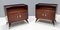 Vintage Wooden Nightstands with Crystal Top Shelves, 1950s, Set of 2, Image 1