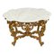 Vintage French Table with Marble Top by Luigi Filippo 1