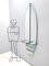 Consola y espejo de entrada posmodernos de pared con tablero de vidrio, años 80, Imagen 3