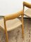 Mid-Century Danish Model 75 Chairs in Oak by Niels O. Møller for J.L. Møllers Møbelfabrik, 1950s, Set of 2, Image 16