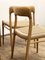 Mid-Century Danish Model 75 Chairs in Oak by Niels O. Møller for Jl Møllers Furniture Factory, 1950s, Set of 4 10