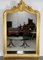 Espejo Napoleón III dorado con hoja, siglo XIX, Imagen 1