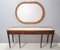 Vintage Oval Wall Mirror with Ash Root Frame, Italy, 1950s 3