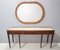 Vintage Oval Wall Mirror with Ash Root Frame, Italy, 1950s, Image 3