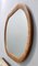 Vintage Oval Wall Mirror with Ash Root Frame, Italy, 1950s 7