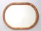 Vintage Oval Wall Mirror with Ash Root Frame, Italy, 1950s 1