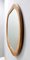 Vintage Oval Wall Mirror with Ash Root Frame, Italy, 1950s 8