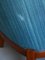 Poltrona vintage in tessuto blu, anni '60, Immagine 8