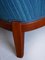 Vintage Armchair with Blue Fabric, 1960s 7