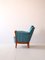 Vintage Armchair with Blue Fabric, 1960s, Image 2